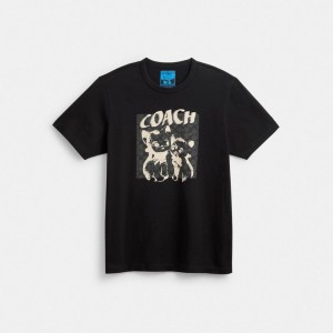 Black Men Coach The Lil Nas X Drop Signature Cats T Shirts | NZ_CH89083