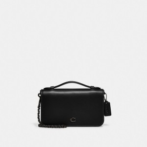 Black Women Coach Bea Pewter Crossbody Bags | NZ_CH97302