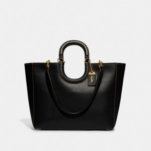 Black Women Coach Rae Glovetanned Leather Tote Bag | NZ_CH22903