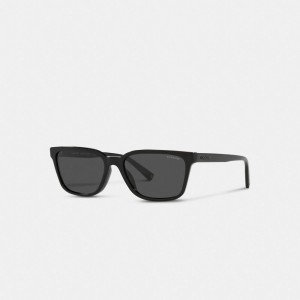 Black Women Coach Signature Workmark Square Sunglasses | NZ_CH52910