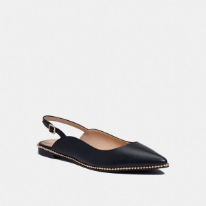 Black Women Coach Vae Skimmer Loafers | NZ_CH14254