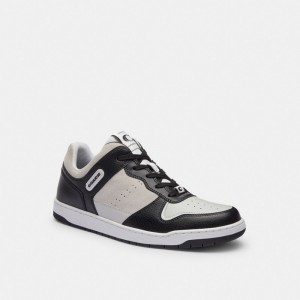 Black / White Men Coach C201 Sneakers | NZ_CH58578