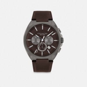 Brown Men Coach Jackson 45 Mm Watches | NZ_CH85747