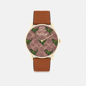 Brown Women Coach Elliot 36 Mm Watches | NZ_CH43648