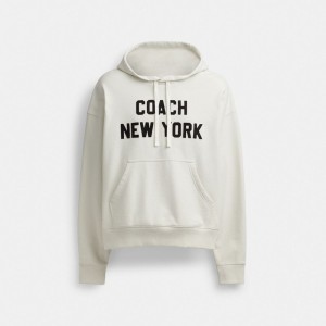 Cream Men Coach Hoodie Cream Sweatshirts | NZ_CH44189