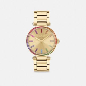 Gold Women Coach Cary 34 Mm Watches | NZ_CH16473