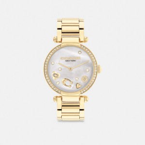 Gold Women Coach Cary 34 Mm Watches | NZ_CH24020