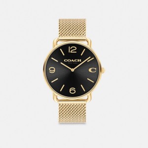 Gold / Black Men Coach Elliot 41 Mm Watches | NZ_CH33191