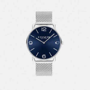 Grey / Blue Men Coach Elliot 41 Mm Stainless Steel Watches | NZ_CH39522