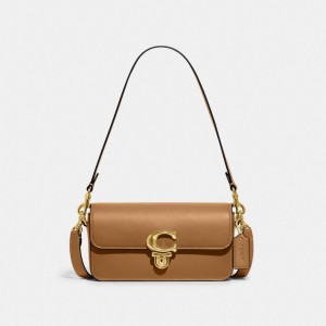 Light Brown Women Coach Studiouette Glovetanned Leather Crossbody Bags | NZ_CH81268