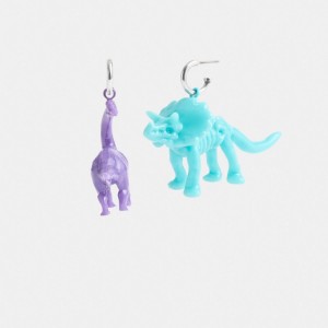 Multicolor Women Coach Dinosaur Mismatch Earrings | NZ_CH79593