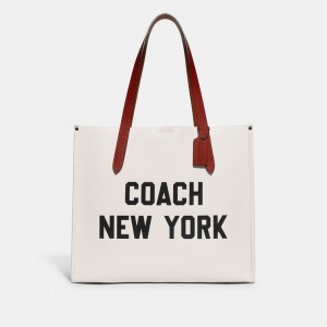 Multicolor Women Coach Relay With Graphic Polished Pebble Leather Tote Bag | NZ_CH60353