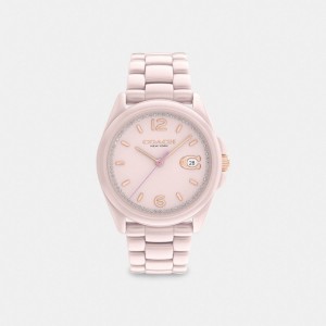 Pink Women Coach Greyson 36 Mm Blush Watches | NZ_CH96991