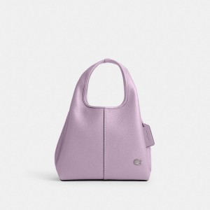 Purple Women Coach Lana Shoulder 23 Polished Pebble Leather Crossbody Bags | NZ_CH69635