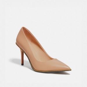 Rose Women Coach Waverly Leather Pumps | NZ_CH70488