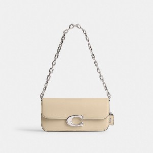 Silver / White Women Coach Idol 23 Shoulder Bags | NZ_CH92056