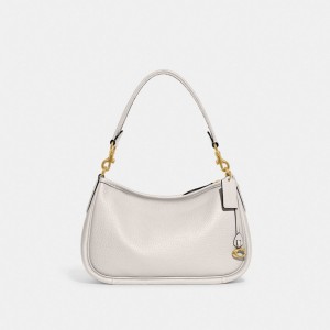 White Women Coach Cary Pebble Leather Crossbody Bags | NZ_CH67618