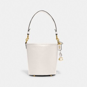 White Women Coach Dakota Bucket 16 Glovetanned Leather Shoulder Bags | NZ_CH63247