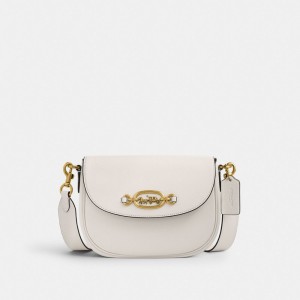 White Women Coach Harley Brass Crossbody Bags | NZ_CH58794