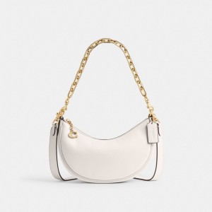 White Women Coach Mira Brass Shoulder Bags | NZ_CH82830