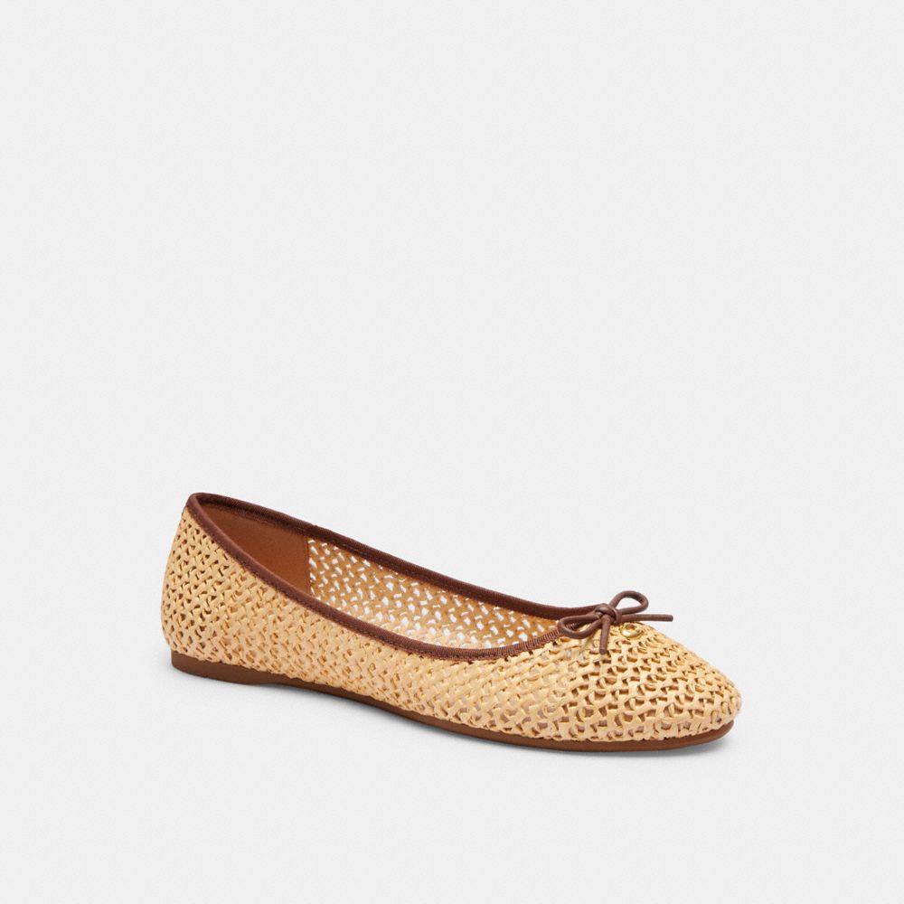 Beige Women Coach Abigail Flat Natural Loafers | NZ_CH37272