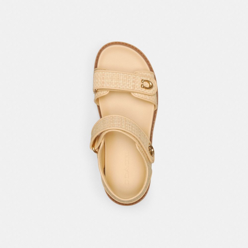 Beige Women Coach Brynn Natural Sandals | NZ_CH20750