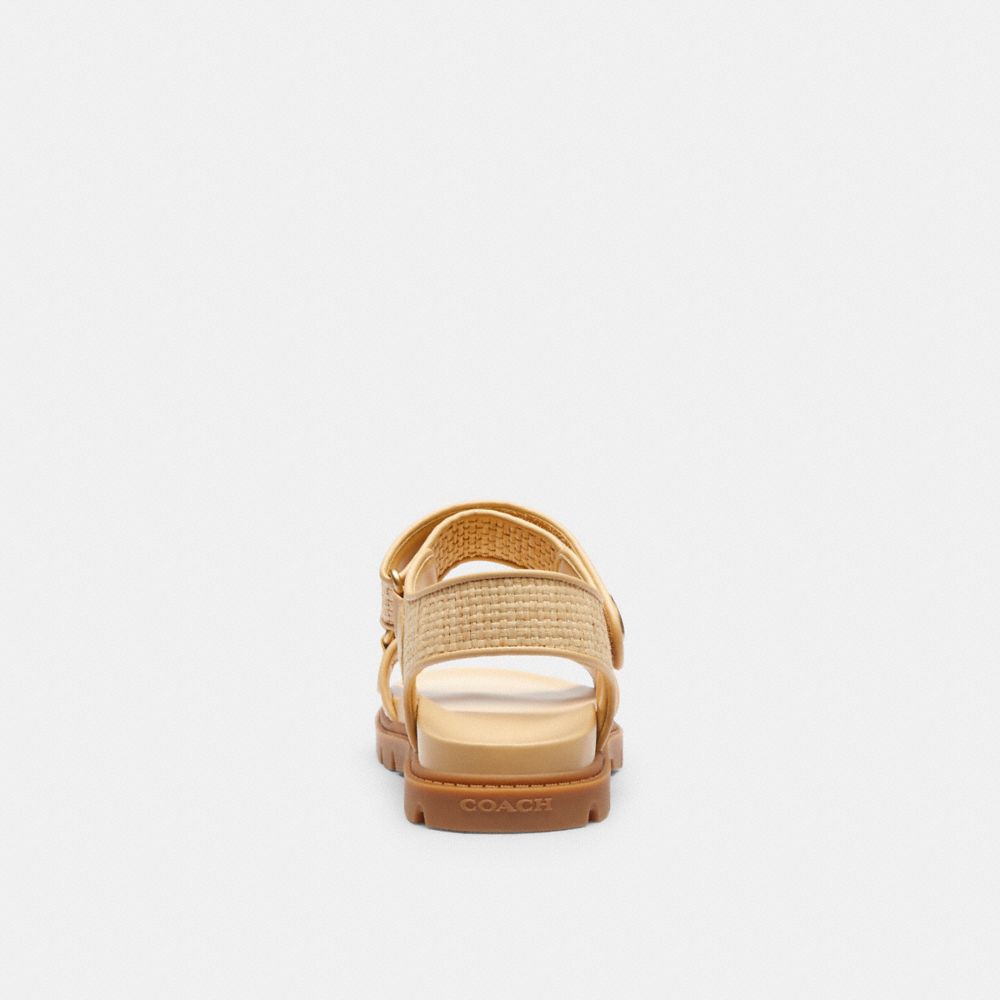 Beige Women Coach Brynn Natural Sandals | NZ_CH20750