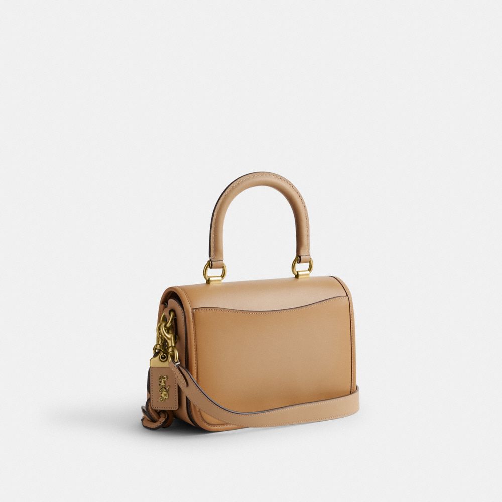 Beige Women Coach Rogue Top Handle Glovetanned Leather Handbag | NZ_CH22072