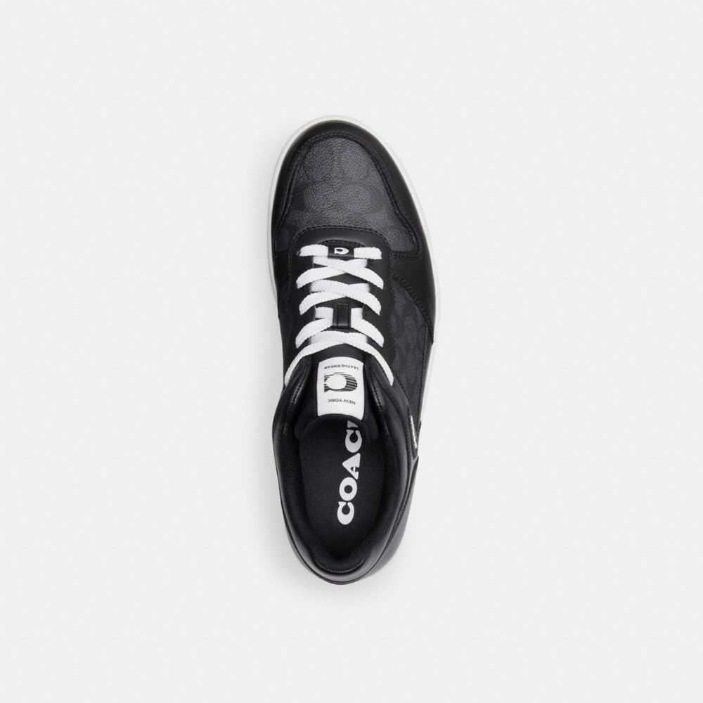 Black Men Coach C201 In Signature Sneakers | NZ_CH80864