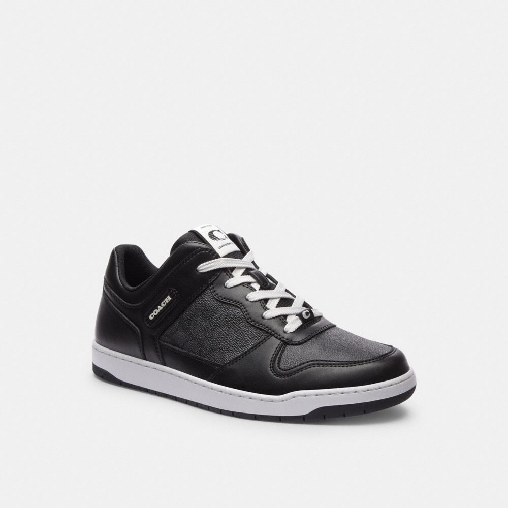 Black Men Coach C201 In Signature Sneakers | NZ_CH80864