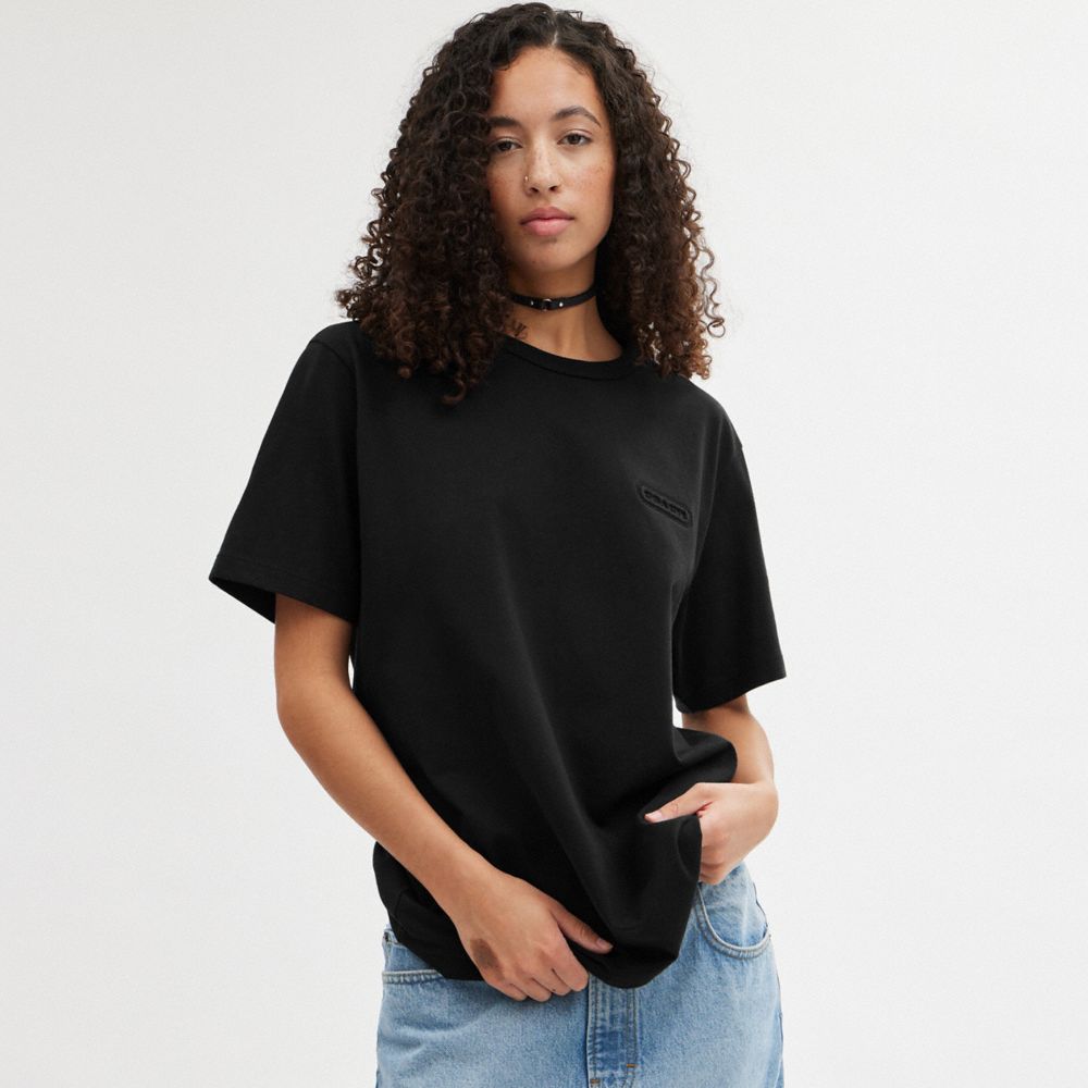 Black Men Coach Essential T Shirts | NZ_CH73854