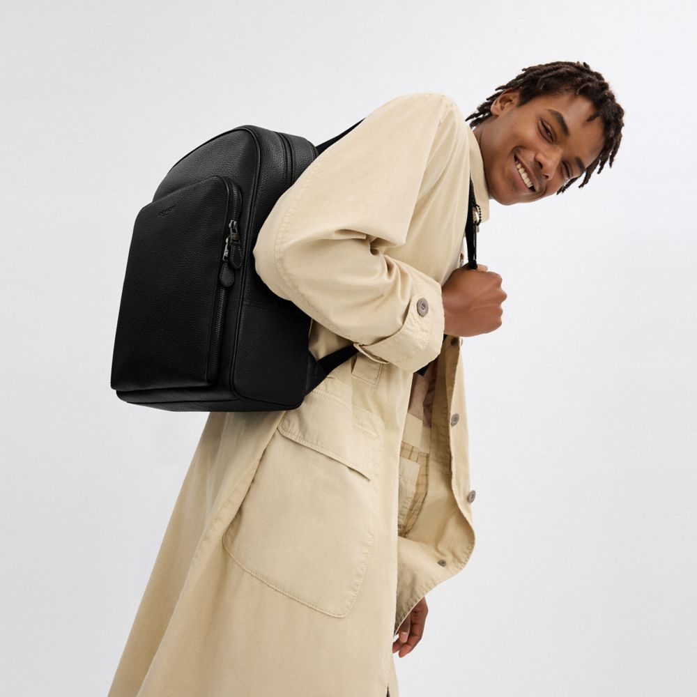 Black Men Coach Gotham Backpacks | NZ_CH32536