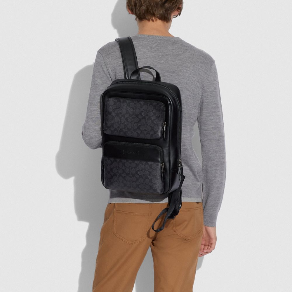 Black Men Coach Gotham In Signature Backpacks | NZ_CH49748