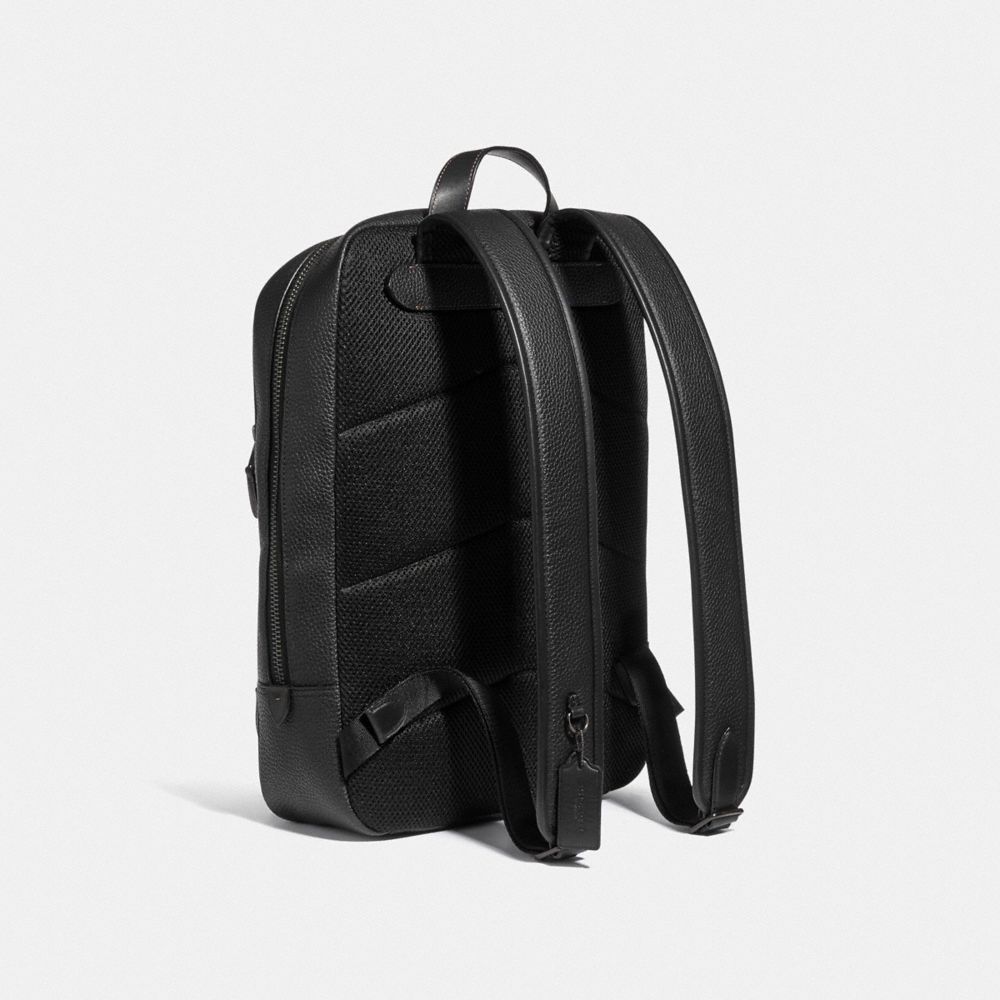 Black Men Coach Gotham Pebbled Leather Backpacks | NZ_CH44117