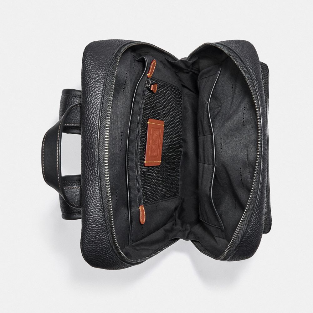 Black Men Coach Gotham Pebbled Leather Backpacks | NZ_CH44117