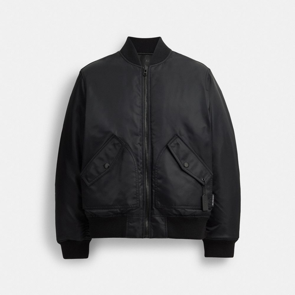 Black Men Coach Reversible Ma 1 Jackets | NZ_CH66875