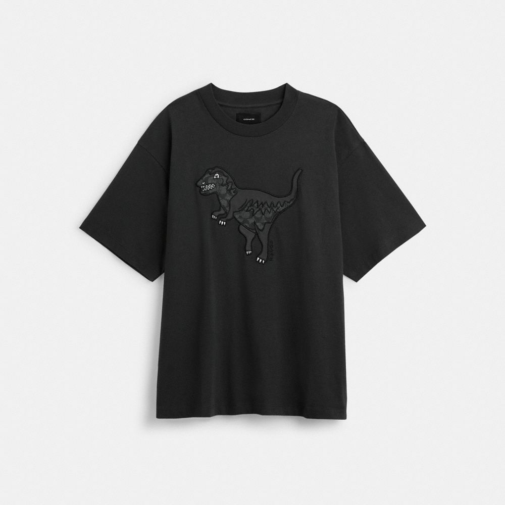 Black Men Coach Rexy T Shirts | NZ_CH44134