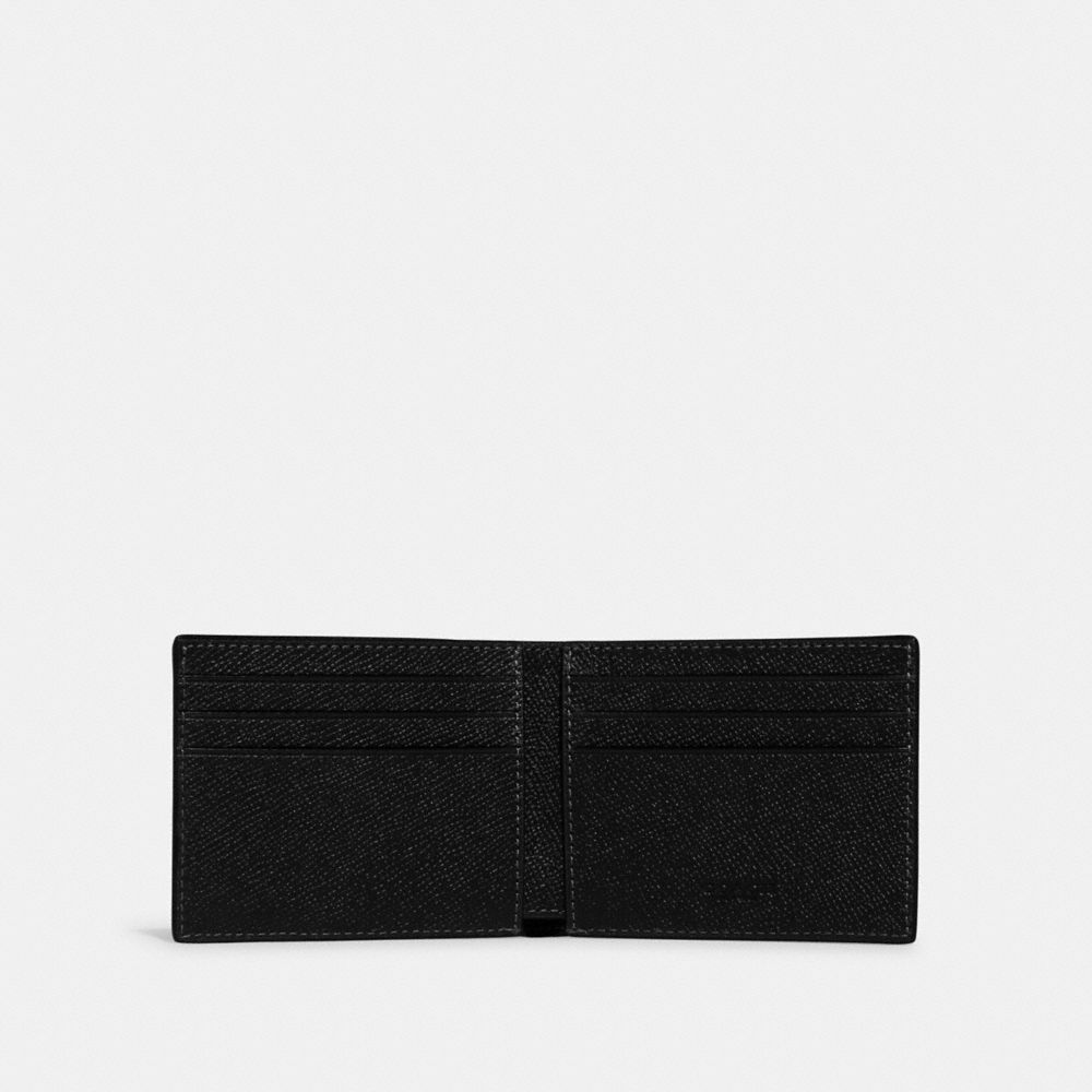 Black Men Coach Slim Billfold Wallet Crossgrain Leather Billfolds | NZ_CH74947