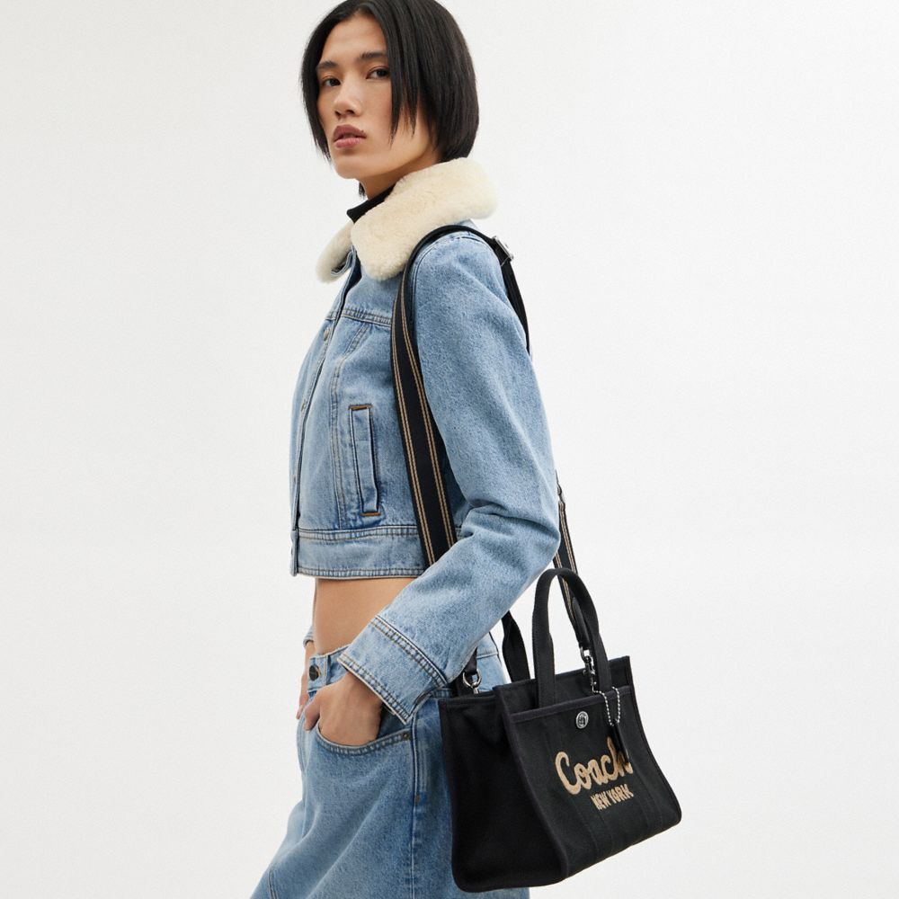 Black Women Coach Cargo 26 Tote Bag | NZ_CH98153