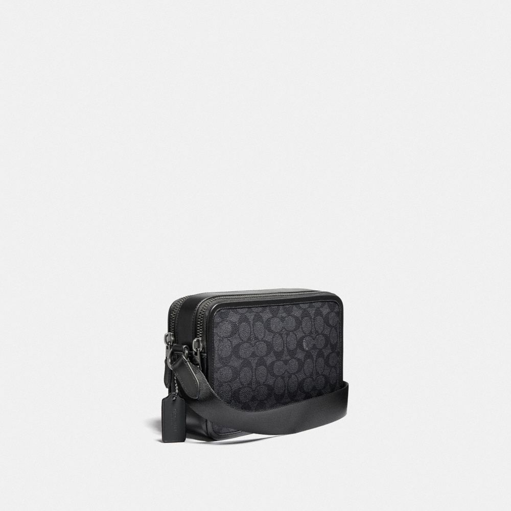 Black Women Coach Charter 24 In Signature Crossbody Bags | NZ_CH10902