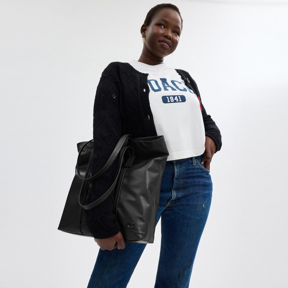 Black Women Coach Hall Tote Bag | NZ_CH67737