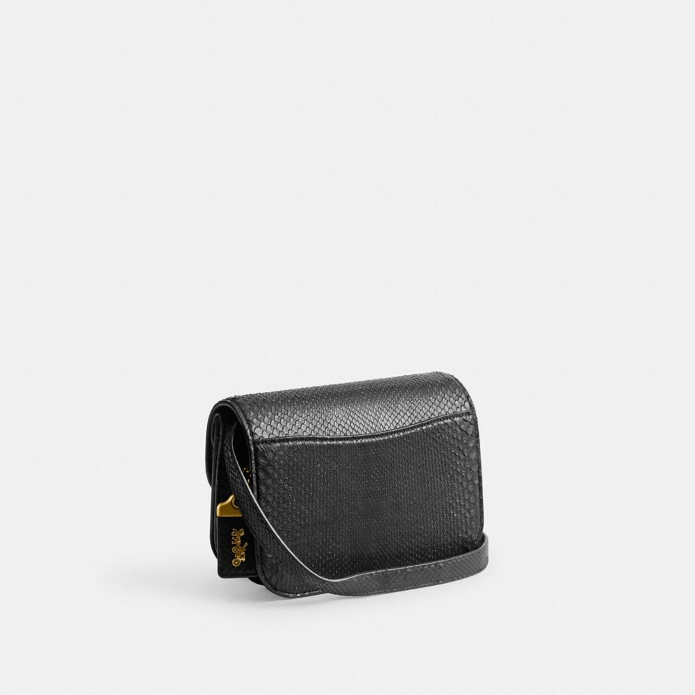 Black Women Coach Idol In Python Brass Shoulder Bags | NZ_CH52665