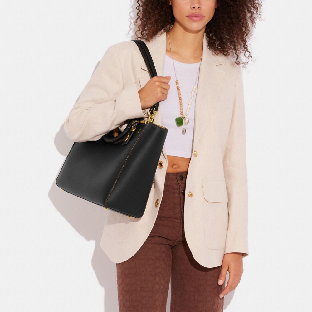 Black Women Coach Rae Glovetanned Leather Tote Bag | NZ_CH22903