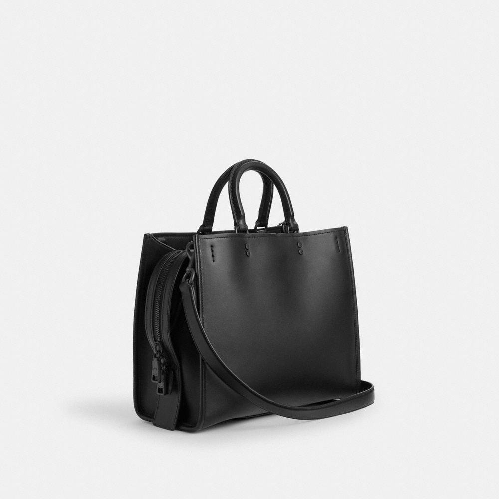 Black Women Coach Rogue Glovetanned Leather Handbag | NZ_CH97283