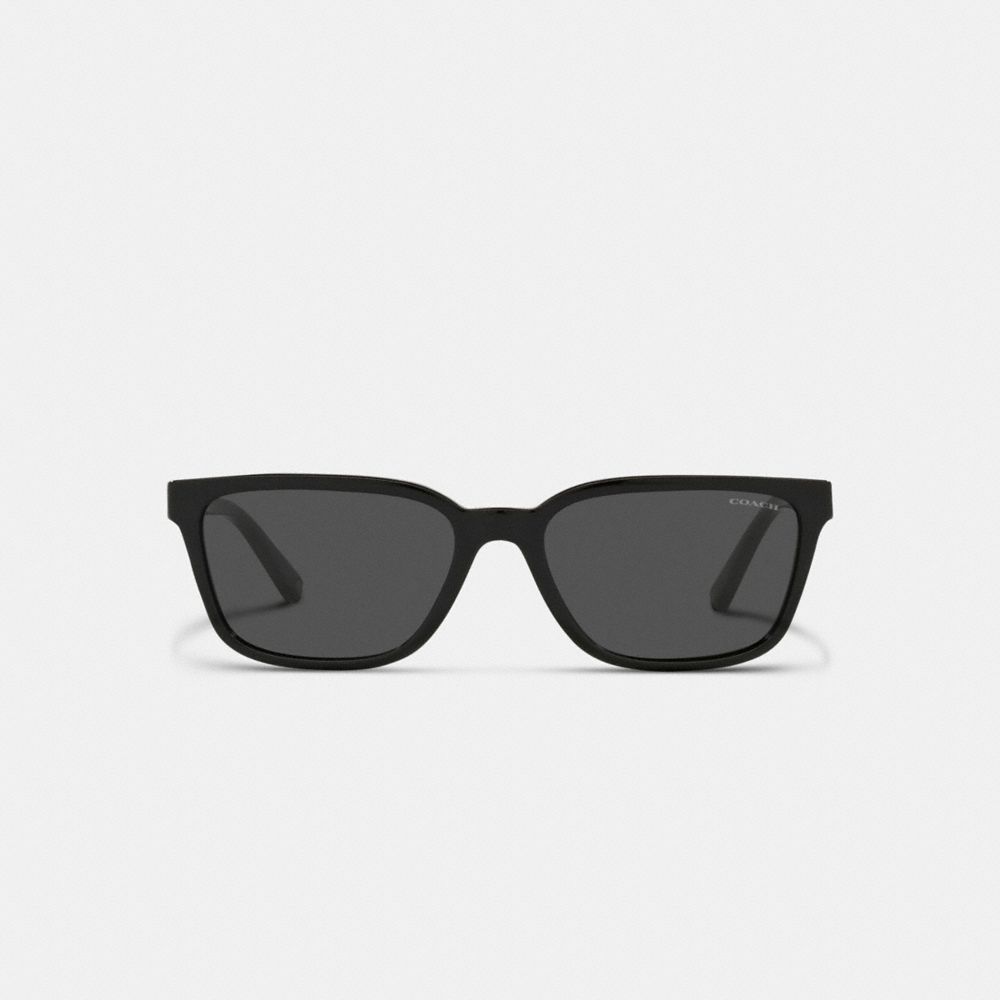 Black Women Coach Signature Workmark Square Sunglasses | NZ_CH52910