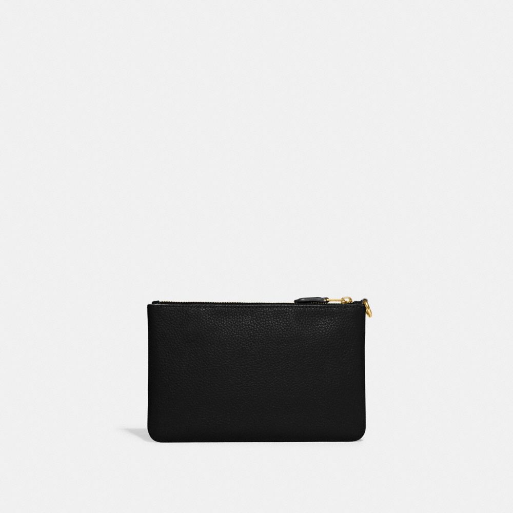 Black Women Coach Small Polished Pebble Leather Small Wallets | NZ_CH45592