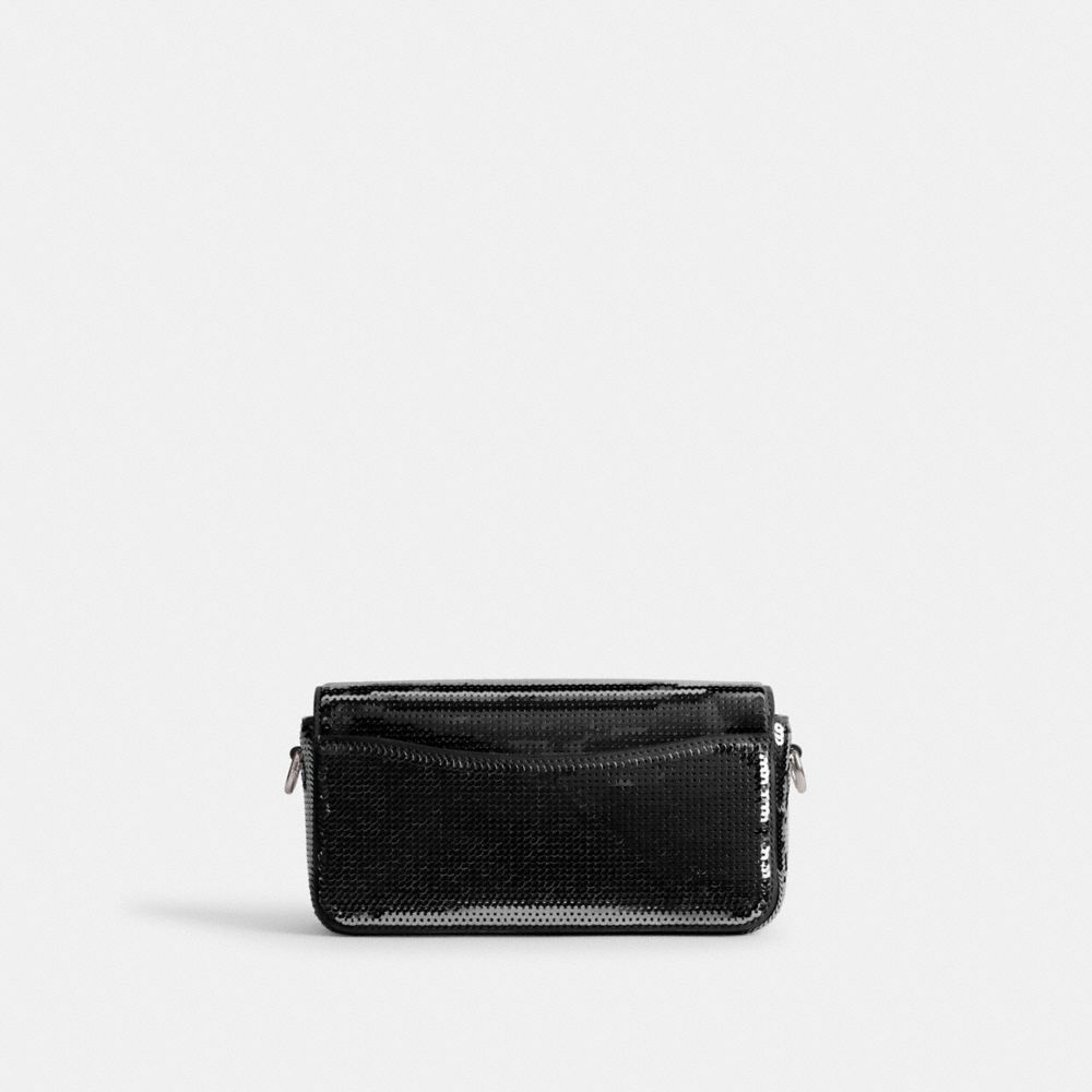 Black Women Coach Studiouette With Sequins Calf Leather Crossbody Bags | NZ_CH77556