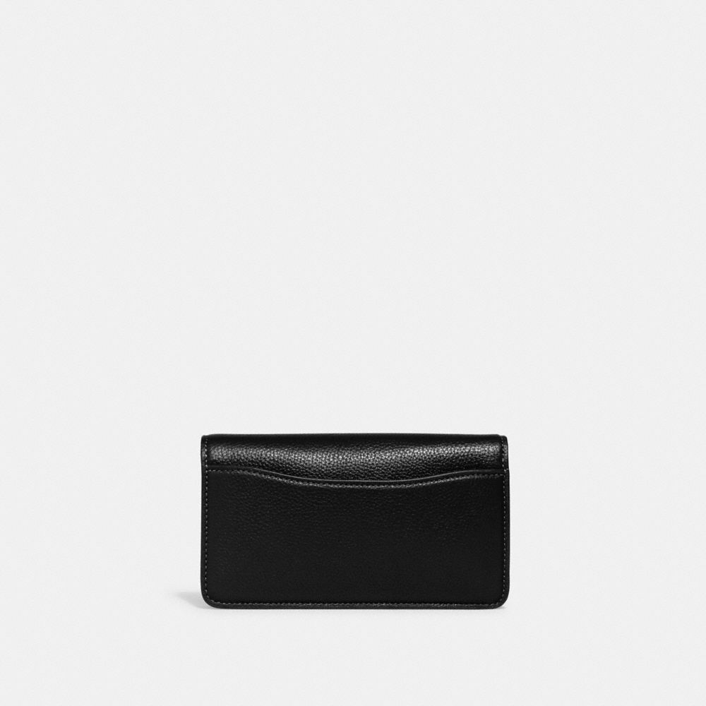 Black Women Coach Tabby Crossbody Polished Pebble Leather Small Wallets | NZ_CH12315