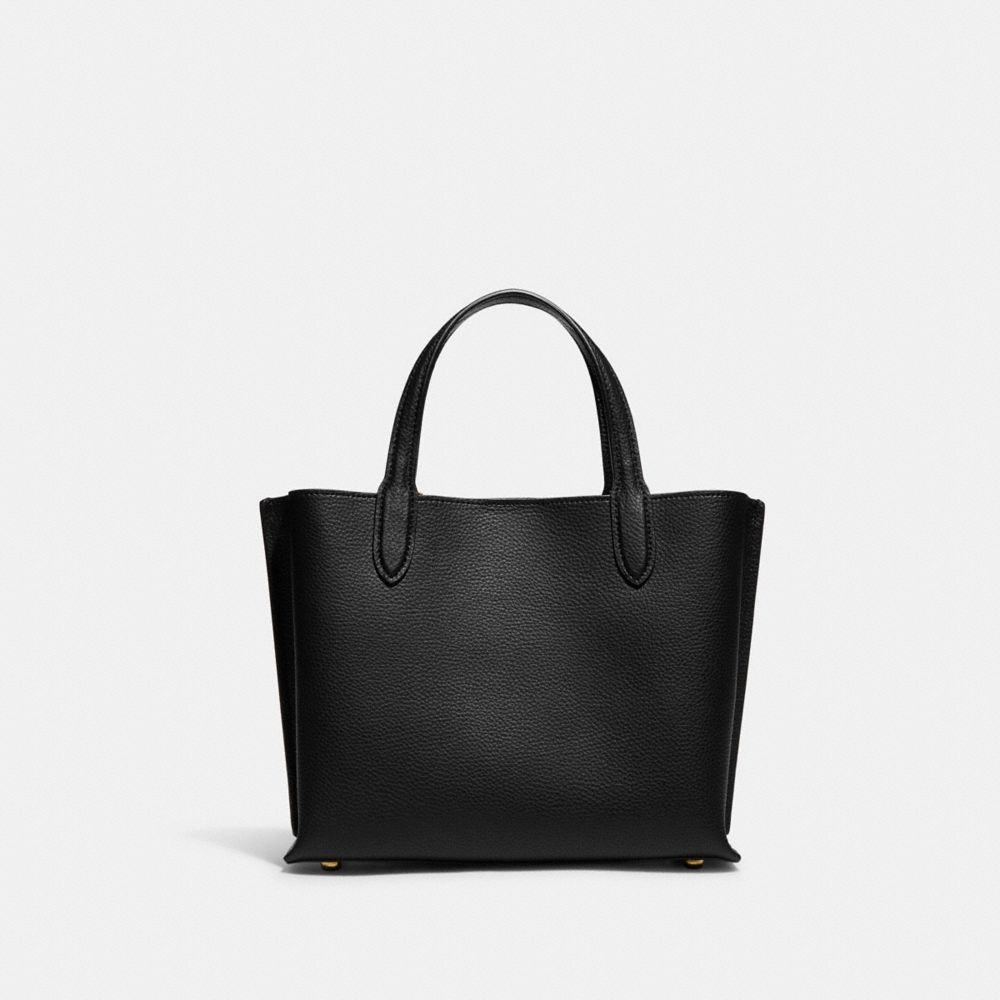 Black Women Coach Willow 24 Polished Pebble Leather Tote Bag | NZ_CH82095