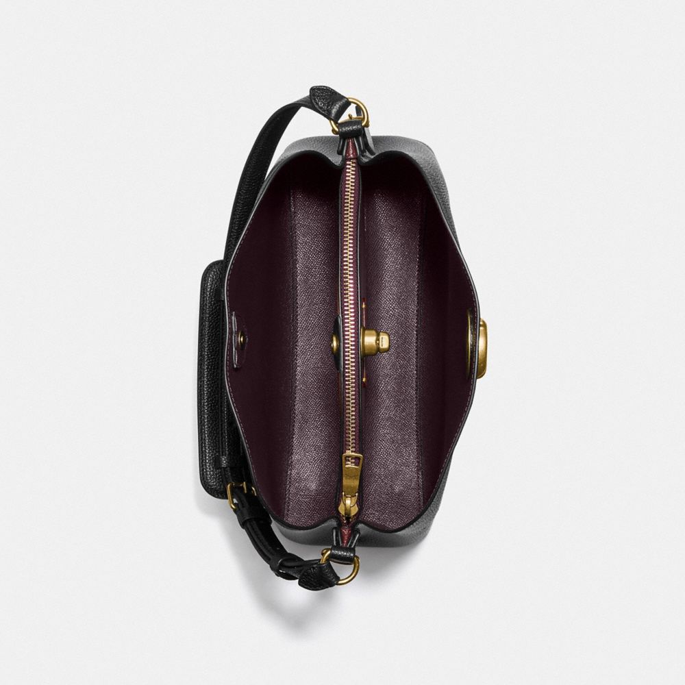 Black Women Coach Willow Pebble Leather Shoulder Bags | NZ_CH47773